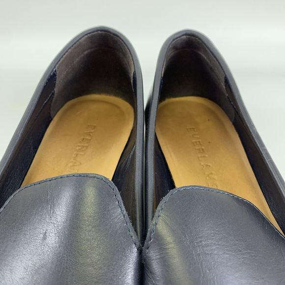 Everlane Modern Loafer Navy Italian Leather Slip On Flats Pointed Toe Womens 9 - Picture 12 of 12